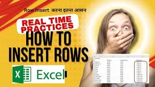 How to Add New Rows in Excel | Quick & Easy Excel Tutorial for Beginners | Excel playlist video