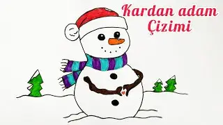 Kardan adam çizimi |kolay çizimler| kardan adam nasıl çizilir? /snowman drawing