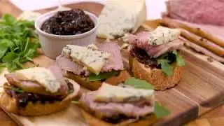 Irish Beef Crostini with Homemade Onion Jam