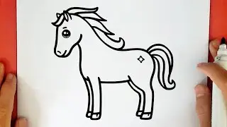 HOW TO DRAW A CUTE HORSE