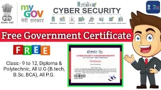 Cyber Security Certificate || Cyber Security Government Certificate 