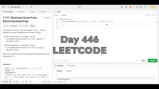 Day 446: LeetCode Problem 1717. Maximum Score From Removing Substrings - Swift