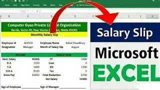 How to Create Salary Slip in Excel | Payslip in Excel #salaryslip