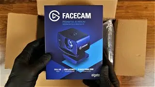 ASMR Elgato Facecam unboxing [no talking] [unintentional] [latex gloves] [rubber gloves]