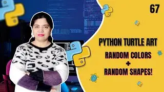 Python Turtle Art | Random Colors + Shapes | Random Shapes Generator with Turtle - Tutorial #67