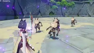 Genshin Impact 2.1 - Kujou Sara E Skill Can Buff Herself or Team
