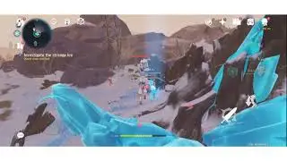 In the Mountains ( Investigate the strange ice ) part 1 Genshin Impact