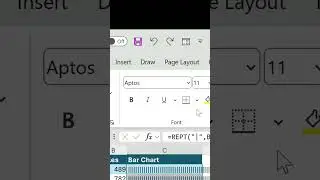 How to create in-cell bar charts in Excel. #exceleration #excel #globalexcelsummit