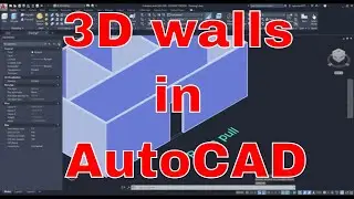 How to create 3D walls in AutoCAD | Presspull, Extrude, Polysolid
