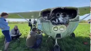 Легкомоторный самолет совершил аварийную посадку в Низино Ломоносовского района