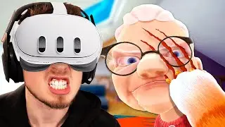 TORMENTING Granny Using Cat Claws - I Am Cat VR