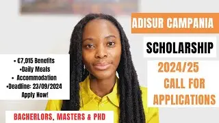 ADISUR CAMPANIA SCHOLARSHIP 2024/25 CALL FOR APPLICATIONS| €7,015 BENEFITS| SCHOLARSHIPS IN ITALY