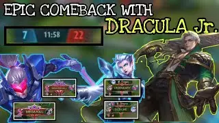 EPIC COMEBACK |DRACULA Jr. Vs. EUDORA + SABER |RANK GAME -MLBB
