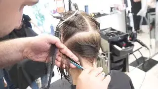AMAZING HAIRCUT - SHORT UNDERCUT PIXIE BOB | BLONDE HAIR