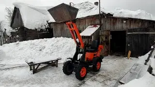 Самодельный минипогрузчик 4х4 с задней навеской. Сборка после покраски.