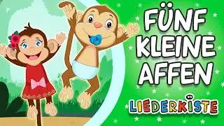 Fünf kleine Affen - German nursery rhymes | Liederkiste