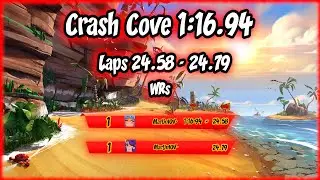 [CTR:NF] Crash Cove - 1:16:94 (WR & Laps WRs)