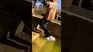 Pool wet clothes boots. Wetlok. Wetlook jeans. Wet fur coat. Wet suede boots.