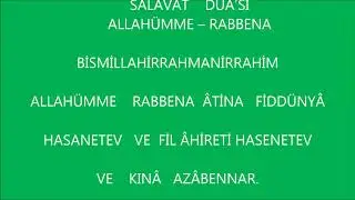 SALAVAT DUA'SI   RABBENA