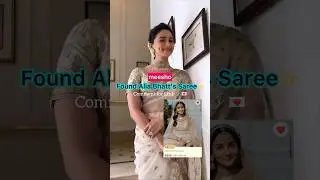 Alia’s dupe saree on Meesho 🫶🏻 #viral #saree #shorts #ashortaday #meeshohaul #shortsfeed