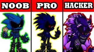 FNF Character Test | Noob/Pro/Hacker || Sonic.EXE
