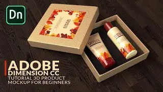 Adobe Dimension CC Tutorial: 3D Product packaging presentation Mockups for Beginners