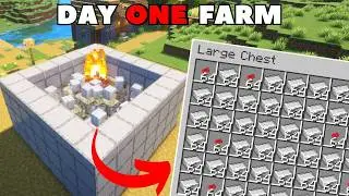 Easiest Iron Farm (No Boats or Minecarts)