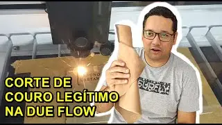 Cortando couro na DUE Flow