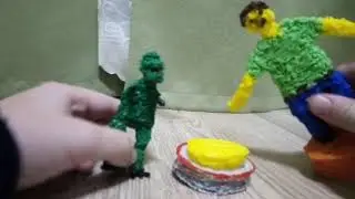 Ивашка и Рекс показывают фокусы своим зрителям.