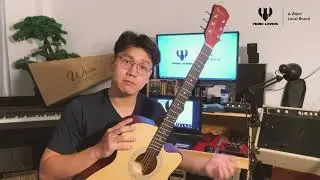 Đập Hộp Đàn Guitar Gỗ Woim Acoustic Dáng A 40 inch