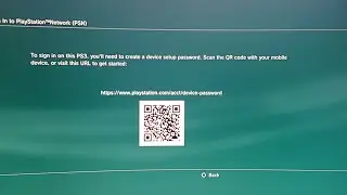 How to Fix PlayStation3 Network PS3 sign in with A continous QR code message!