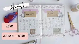 ASMR Bullet Journal Spread For August 2021, No Talking | My True Life