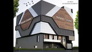 Commercial building design 49' front x 68' depth by Threedarch Call 9625887971 for work.