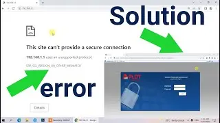 This site can't provide a secure connection ERR SSL VERSION OR CIPHER MISMATCH