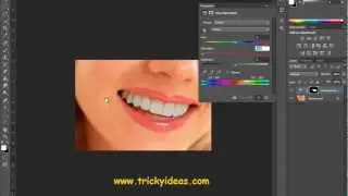 Adobe Photoshop CS6 Toturials : Changing teeth color Yellow to White