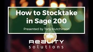 How to Stocktake in Sage 200
