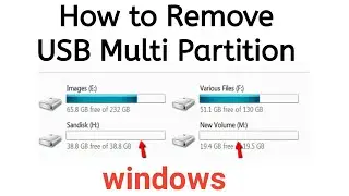 How to remove/delete partition from USB pendrive in Windows 10