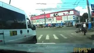 Брянск , очередной неадекват за рулем.