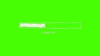 Loading Bar Sketch Process #7 / Greenscreen HD for Vlogs