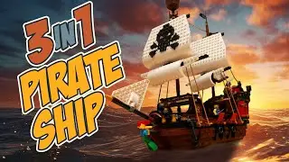 LEGO Stop Motion Build - 3 in 1 Pirate Ship