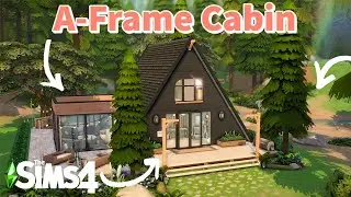 A-FRAME LUXURY CABIN GETAWAY: Sims 4 Rental Lot Speed Build (No CC)