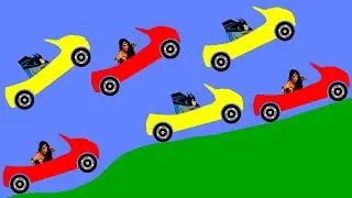 Wonder Woman Vs BatMan Car Race in Algodoo