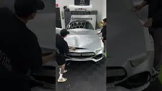 Wrapping this insane Widebody AMG GT 🔥 #foryou #wrap #FYP