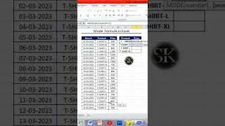 Mode Formula in Excel 