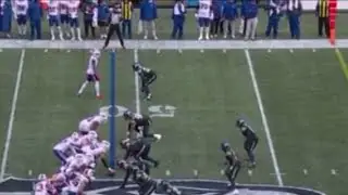 Keon Coleman with nasty Pancake block