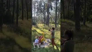 Бекстейдж із сімейної зйомки на природі