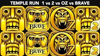 Temple Run VS Temple Run 2 VS Temple Run Oz VS Temple Run Brave | All Maps, Multiple Characters