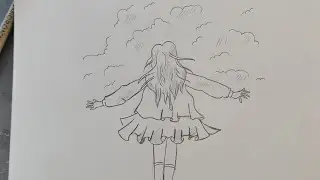 How to Draw a Girl ✨ | Easy Pencil Sketch Tutorial 🌸 | Drawing for Beginners 🍂