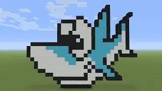 Minecraft Pixel Art - Cartoon Shark