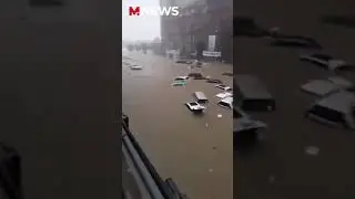 Çində baş veren daşqindan qorxunc göruntülər.18+  usağlarin baxmamasi tovsiyye olunur!!